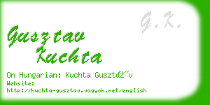 gusztav kuchta business card